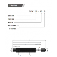 BDE85-50/90/125/165,BDE115-50/100/150/200/250，BDK12-14/16-1220-16/25-25/27-25/33-25/33-50/36-25B，小型可調(diào)節(jié)液壓緩沖器BDK1214~3650